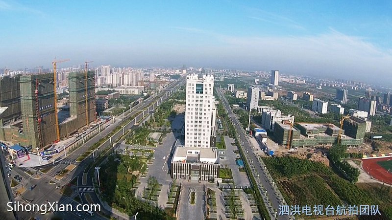 空中看泗洪系列圖片 泗洪城北全景 【泗洪電視臺航拍團隊】