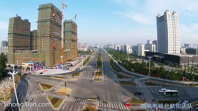 空中看泗洪系列圖片 泗洪城北全景 【泗洪電視臺航拍團隊】