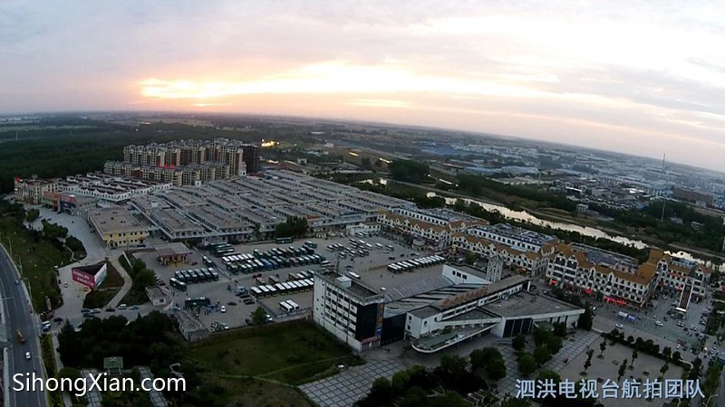 空中看泗洪系列圖片 城西轉盤雕塑 【泗洪電視臺航拍團隊】