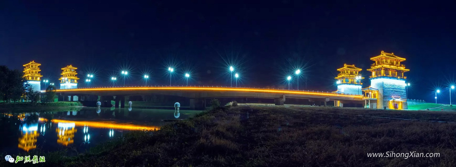 泗洪古徐大橋夜色風情 泗洪古徐城圖片